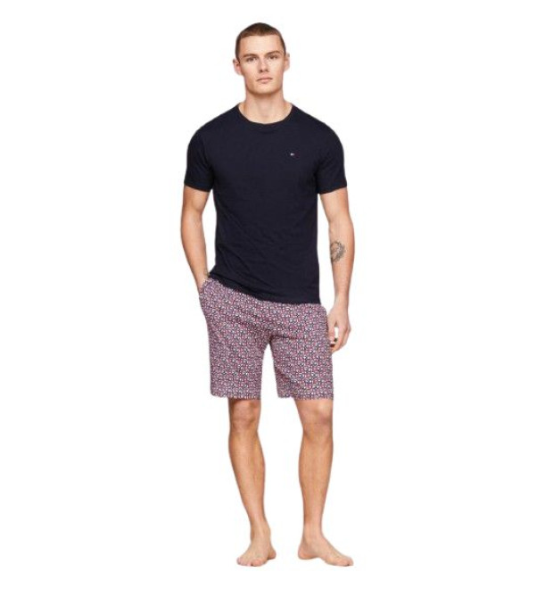 Pánske krátke modré pyžamo TOMMY HILFIGER Pánske krátke modré pyžamo TOMMY HILFIGER