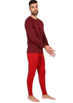 Pánske bavlnené pyžamo s dlhým rukávom Calvin Klein