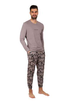 Pánske pyžamo s dlhým rukávom Calvin Klein