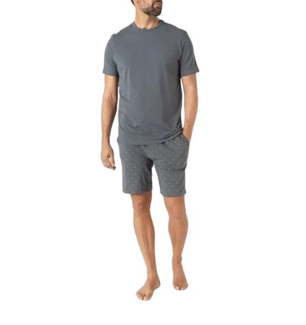 Pánske pyžamo Calvin Klein s krátkym rukávom sivé Pánske pyžamo Calvin Klein s krátkym rukávom sivé