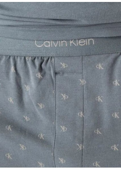Pánske pyžamo Calvin Klein s krátkym rukávom sivé