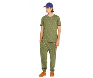 Pánske bavlnené pyžamo Ralph Lauren olivové