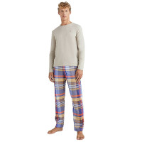 Tommy Hilfiger pánske bavlnené pyžamo s farebnými nohavicami