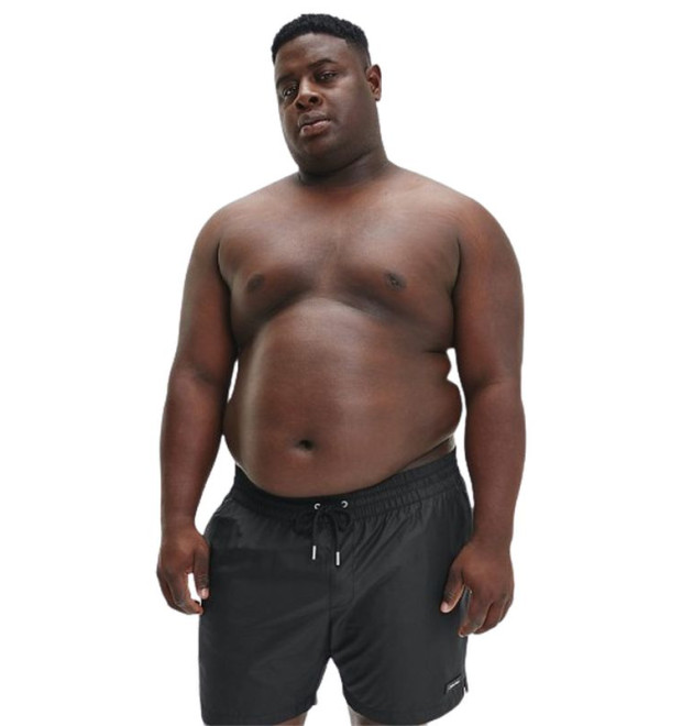 Pánske čierne plavky Calvin Klein plus size