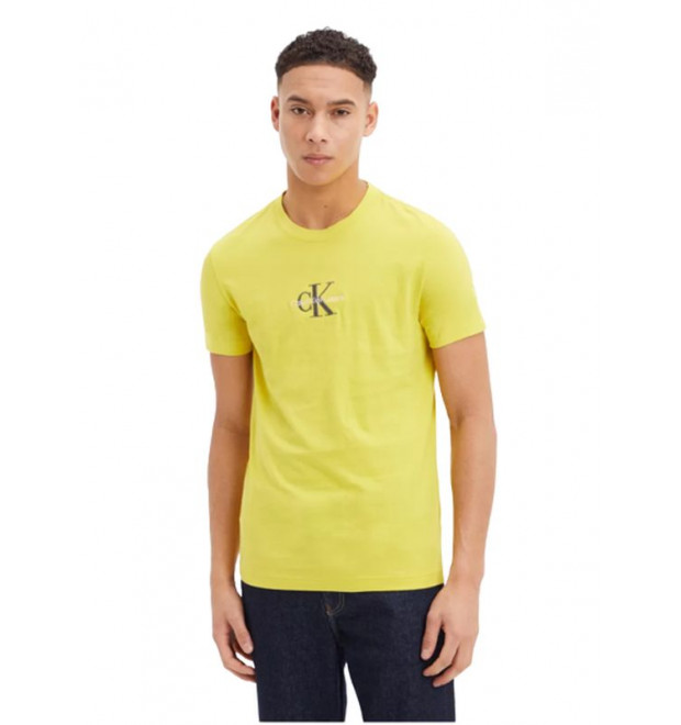 Tričko Calvin Klein pre pánov s krátkym rukávom žlté