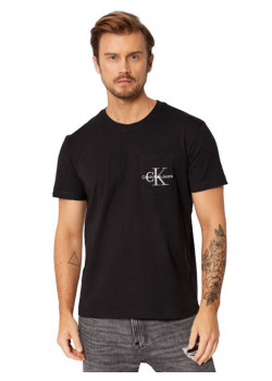 Čierne tričko Calvin Klein s logom na vrecku