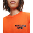 Bavlnené pánske tričko Calvin Klein v oranžovej farbe