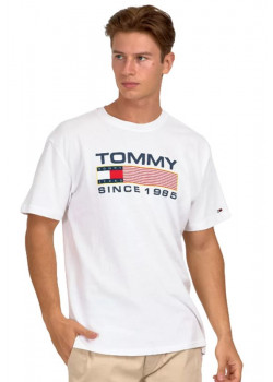 Bavlnené tričko Tommy Hilfiger v bielej farbe