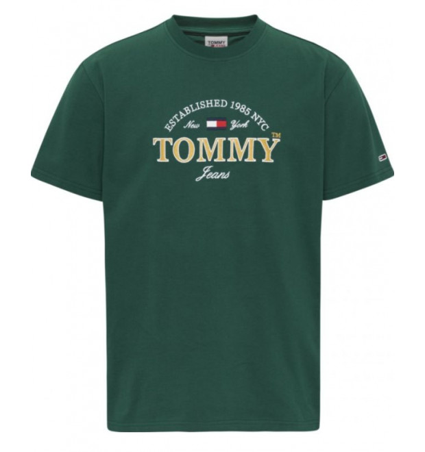 Pánske bavlnené tričko TOMMY HILFIGER krátky rukáv zelené