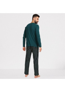 Tommy Hilfiger pánske pyžamo s károvanými nohavicami zelené
