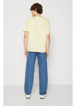 Pánske tričko s výraznou farebnou potlačou Tommy Jeans v žltej farbe