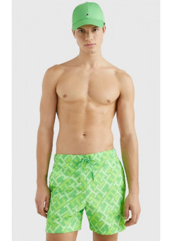 Krátke zelené šortky Tommy HIlfiger so vzorom