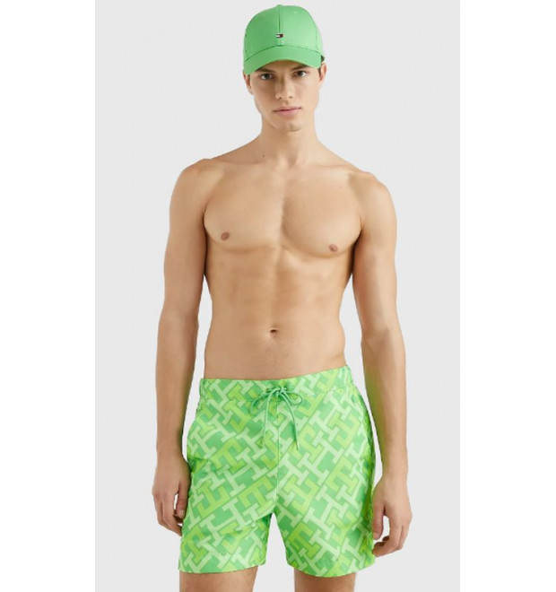 Krátke zelené šortky Tommy HIlfiger so vzorom Krátke zelené šortky Tommy HIlfiger so vzorom