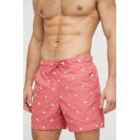 Krátke červené šortky Tommy HIlfiger so vzorom Krátke červené šortky Tommy HIlfiger so vzorom