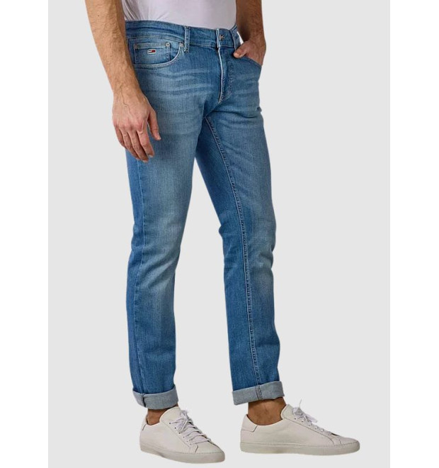 Tommy Jeans pánske rifle v modrej farbe Tommy Jeans pánske rifle v modrej farbe