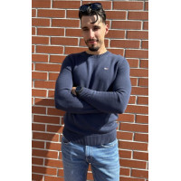 Pánsky modrý pulóver Tommy Hilfiger Pánsky modrý pulóver Tommy Hilfiger
