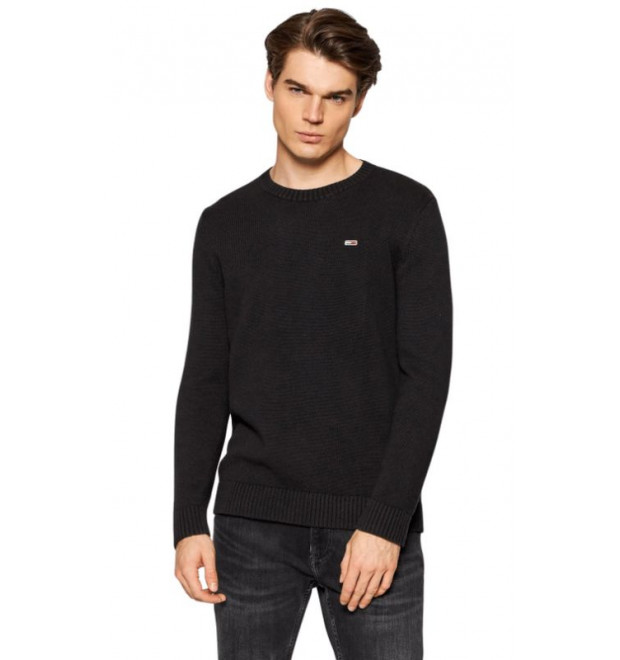 Pánsky čierny pulóver Tommy Hilfiger Pánsky čierny pulóver Tommy Hilfiger