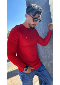 Pánsky červený pulóver Tommy Jeans