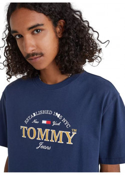 Pánske bavlnené tričko TOMMY HILFIGER krátky rukáv modré