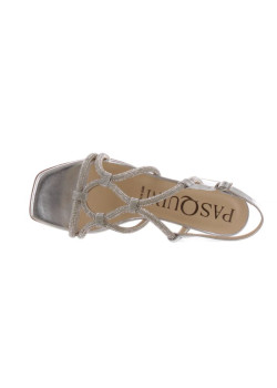 Luxusné strieborné sandále Pasquini