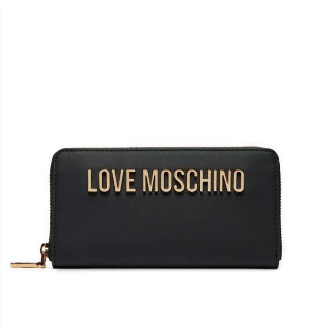 Love Moschino veľká dámska peňaženka na zips čierna Love Moschino veľká dámska peňaženka na zips čierna