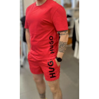 Červené šortky HUGO Červené šortky HUGO