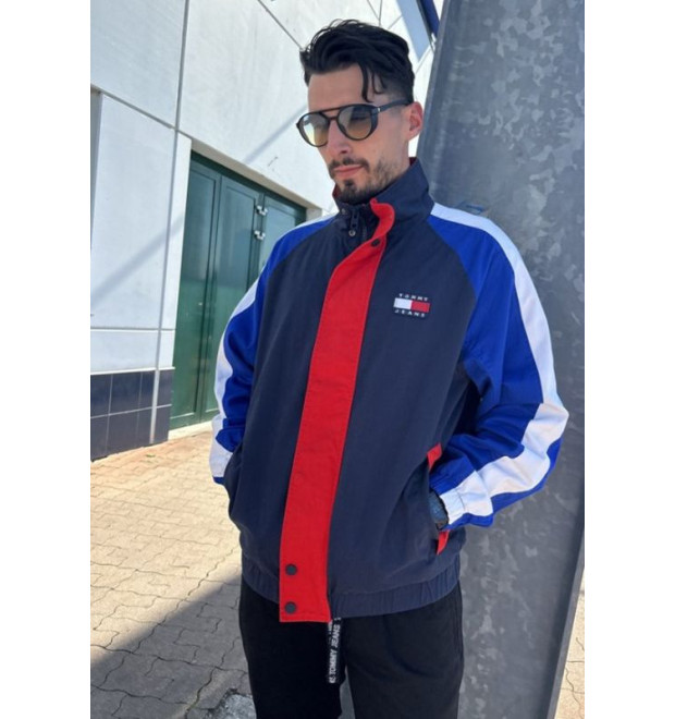 Tommy Jeans pánska prechodná bunda viacfarebná