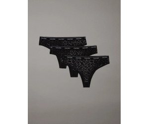 Calvin Klein nohavičky brazílky Icon lace 3pack čierne