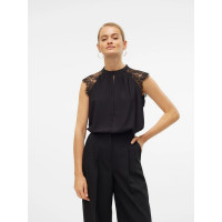 VERO MODA VMMILLA Top čierny VERO MODA VMMILLA Top čierny