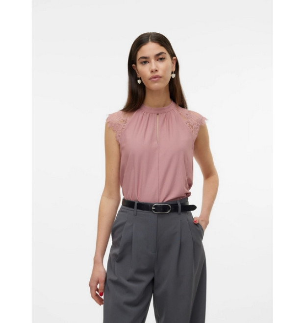 VERO MODA VMMILLA Top ružový VERO MODA VMMILLA Top ružový
