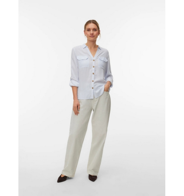 VERO MODA BUMPY dámska košeľa modrá