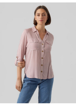 VERO MODA BUMPY dámska košeľa červená