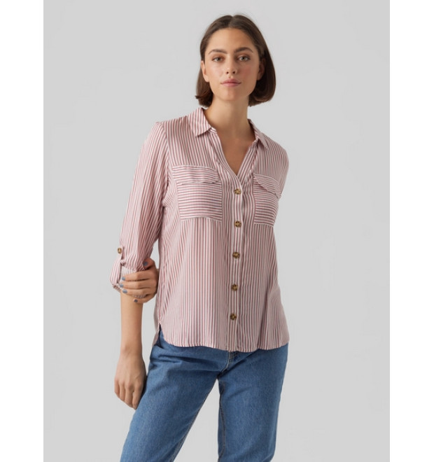 VERO MODA BUMPY dámska košeľa červená VERO MODA BUMPY dámska košeľa červená