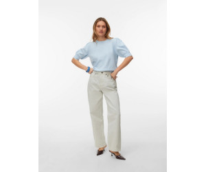 VERO MODA VMDOFFY pulover s puff rukávmi modrý VERO MODA VMDOFFY pulover s puff rukávmi modrý