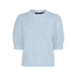 VERO MODA VMDOFFY pulover s puff rukávmi modrý VERO MODA VMDOFFY pulover s puff rukávmi modrý