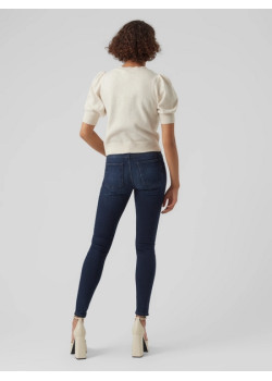VERO MODA VMDOFFY pulover s puff rukávmi béžový