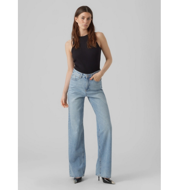 VERO MODA TESSA dámske široké rifle modré VERO MODA TESSA dámske široké rifle modré