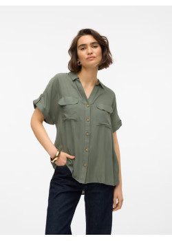 Vero Moda BUMPY košeľa zelená