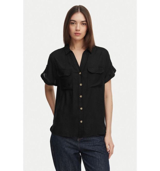 Vero Moda BUMPY košeľa čierna
