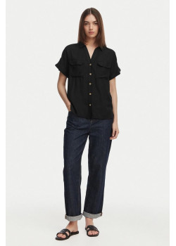 Vero Moda BUMPY košeľa čierna