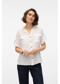 Vero Moda BUMPY košeľa biela