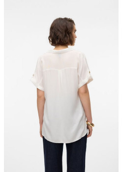 Vero Moda BUMPY košeľa biela