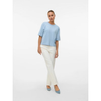 VERO MODA SILJE pletený sveter modrý VERO MODA SILJE pletený sveter modrý