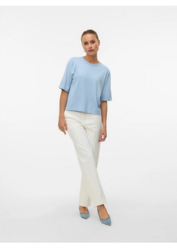 VERO MODA SILJE pletený sveter modrý