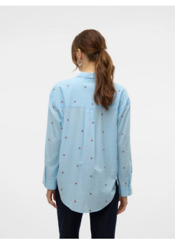 VERO MODA ODONA dámska košeľa čerešne modrá