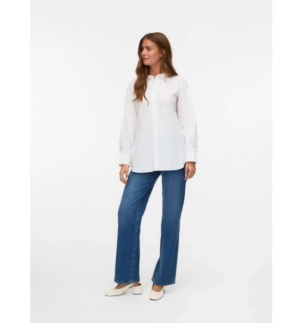 Vero Moda ELINA dlhá košeľa biela