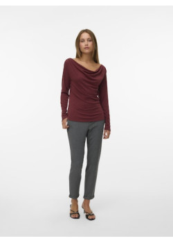 VERO MODA Ice dámska blúzka top bordová