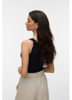 VERO MODA NANA top s čipkou čierny