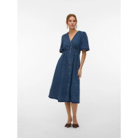 Vero Moda MELANEY rifľové midi šaty