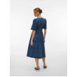 Vero Moda MELANEY rifľové midi šaty